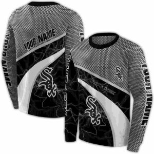 Personalized Chicago White Sox Hexagonal Mesh All Over Print Sweatshirt