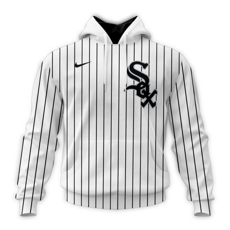 Personalized Chicago White Sox Home Kits Stripe 2024 AOP Hoodie 1