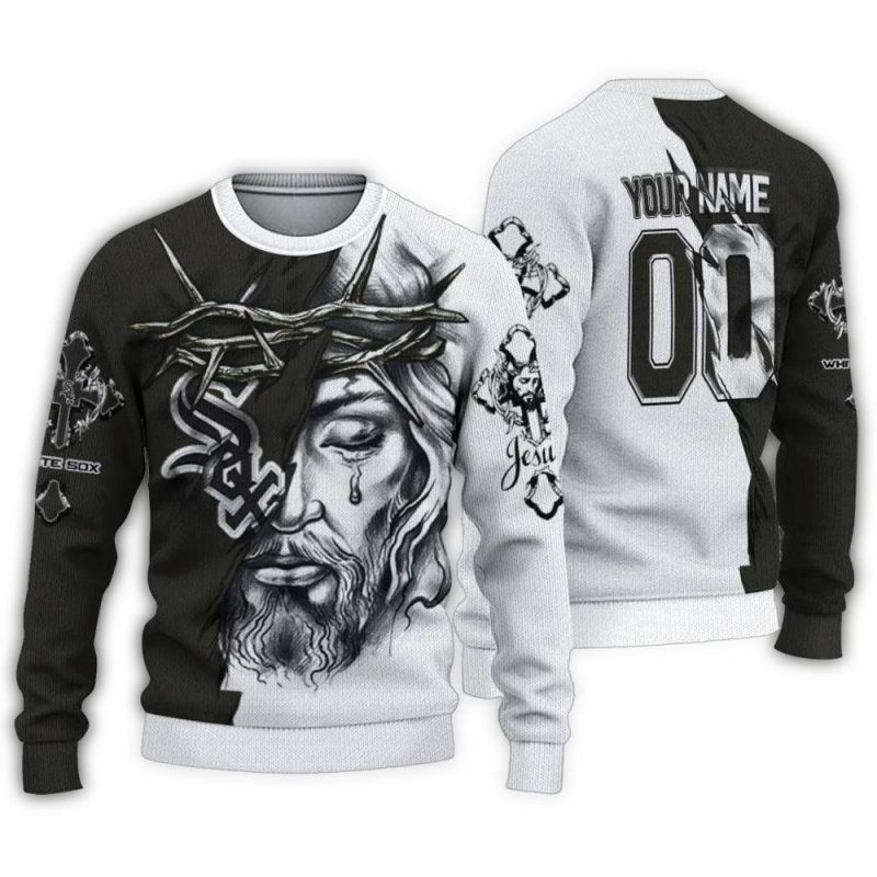 Personalized Chicago White Sox Jesus Tears Ugly Sweater 1