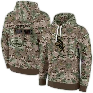 Personalized Chicago White Sox Military All Over Print Hoodie