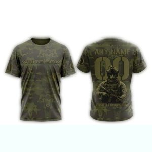 Custom Chicago White Sox Military Appreciation Month T-Shirt - All Over Print