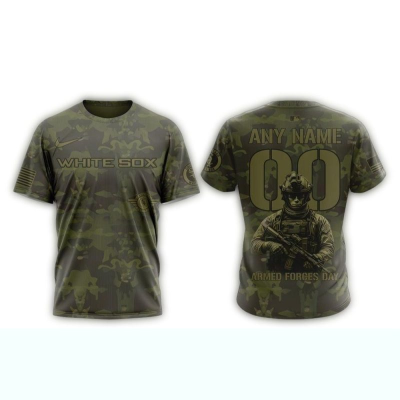 Personalized Chicago White Sox Military Appreciation Month AOP T Shirt 1