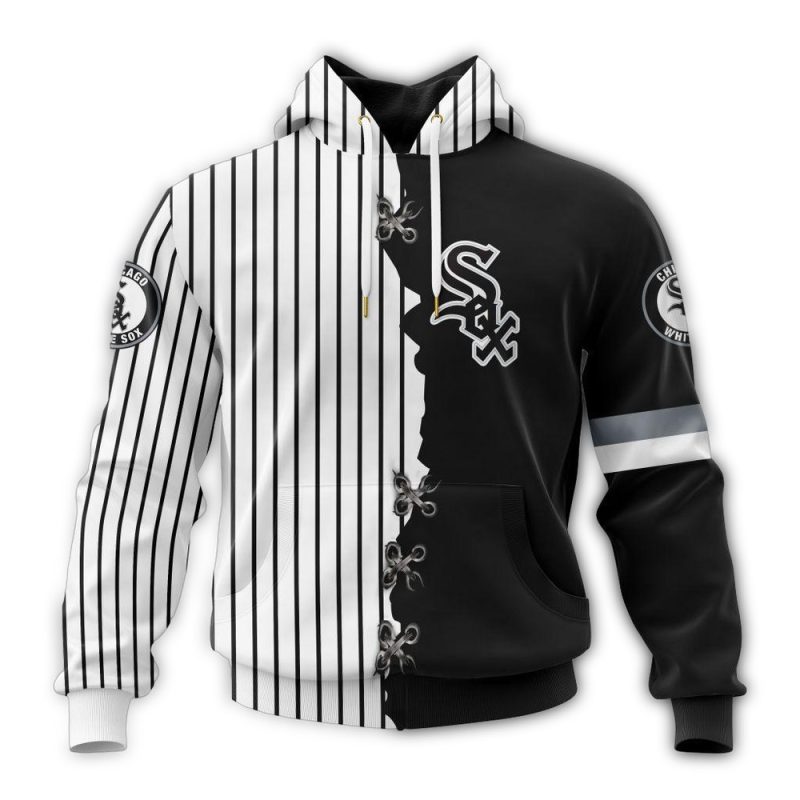 Personalized Chicago White Sox Mix Jersey AOP Hoodie 1