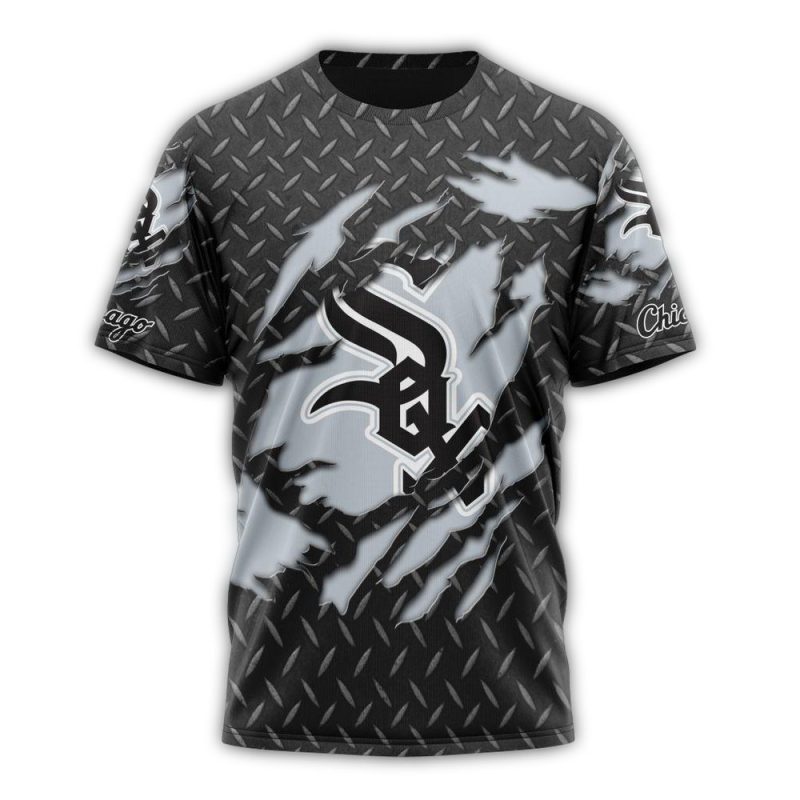 Personalized Chicago White Sox Paw Black AOP T Shirt 1