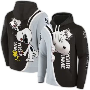 Personalized Chicago White Sox Peeking Snoopy All Over Print Hoodie