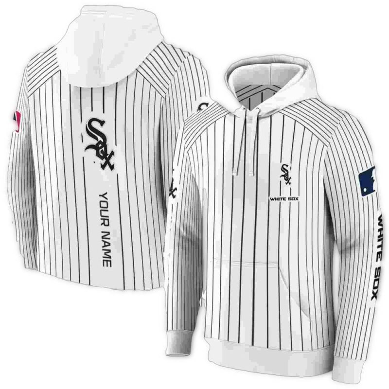 Personalized Chicago White Sox Pinstripe Pattern AOP Hoodie 1