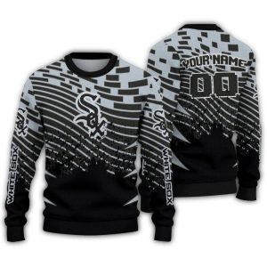 Personalized Chicago White Sox Pixel Flow Black Ugly Sweater