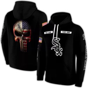 Personalized Chicago White Sox Punisher Skull All Over Print Hoodie