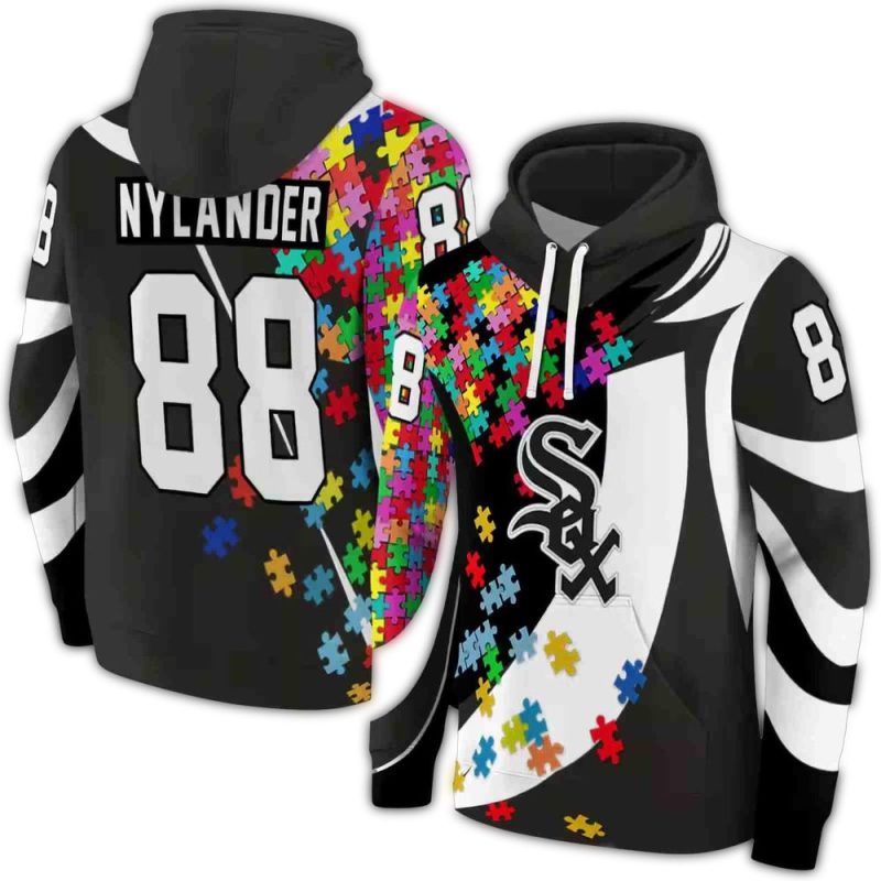 Personalized Chicago White Sox Puzzle Pieces AOP Hoodie 1