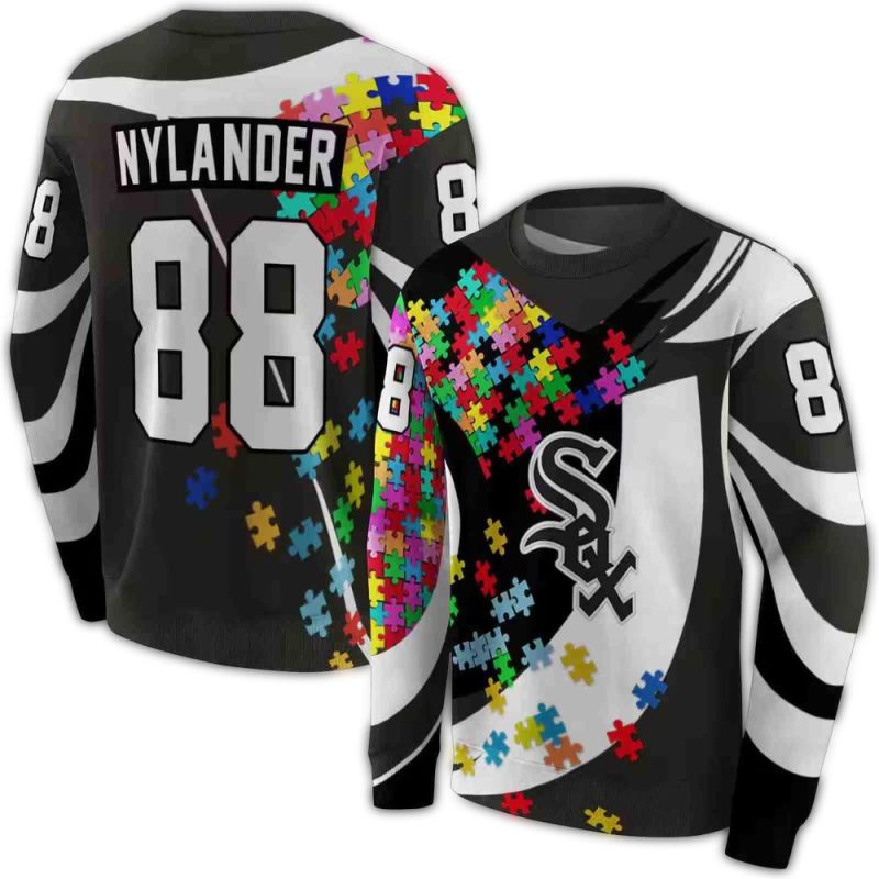 Personalized Chicago White Sox Puzzle Pieces AOP Sweatshirt 1