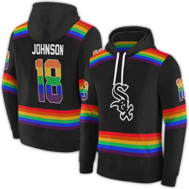 Personalized Chicago White Sox Rainbow Stripes AOP Hoodie 1