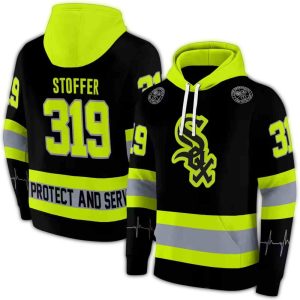 Personalized Chicago White Sox Safety Motif All Over Print Hoodie