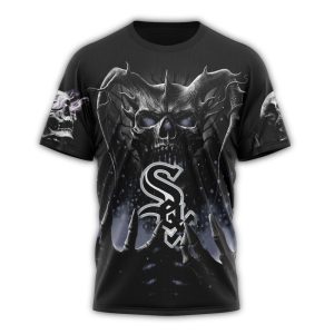 Custom Chicago White Sox Skull Graphic T-Shirt - Unique All Over Print