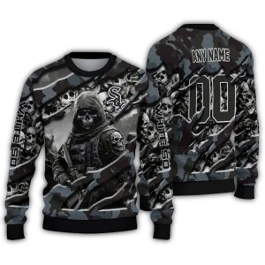 Personalized Chicago White Sox Skull Horde Ugly Sweater