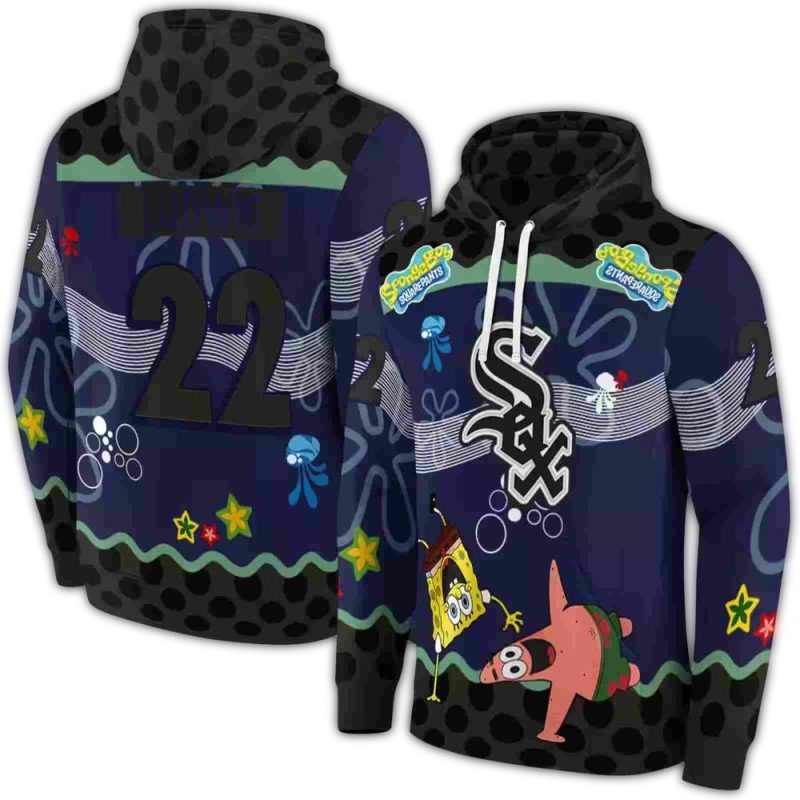 Personalized Chicago White Sox Sponge bob Patrick Star AOP Hoodie 1