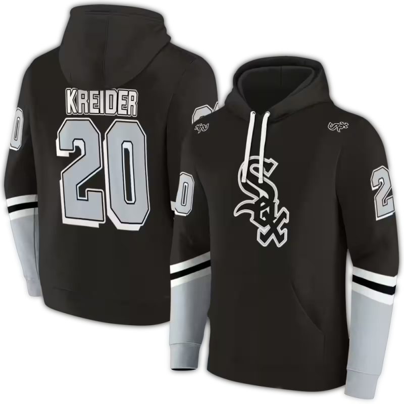 Personalized Chicago White Sox Striped AOP Hoodie 1
