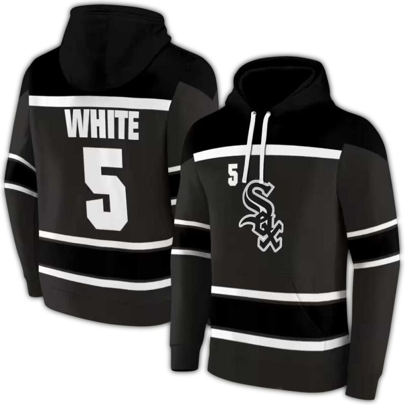 Personalized Chicago White Sox Striped Pattern AOP Hoodie 1