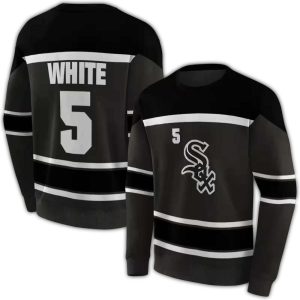 Personalized Chicago White Sox Striped Pattern All Over Print Sweatshirt