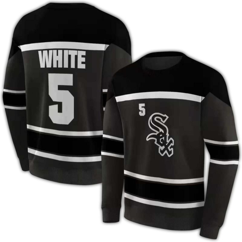 Personalized Chicago White Sox Striped Pattern AOP Sweatshirt 1