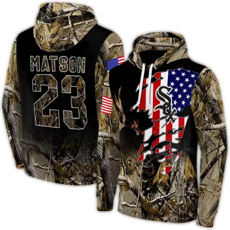 Personalized Chicago White Sox Tree Camo AOP Hoodie 1
