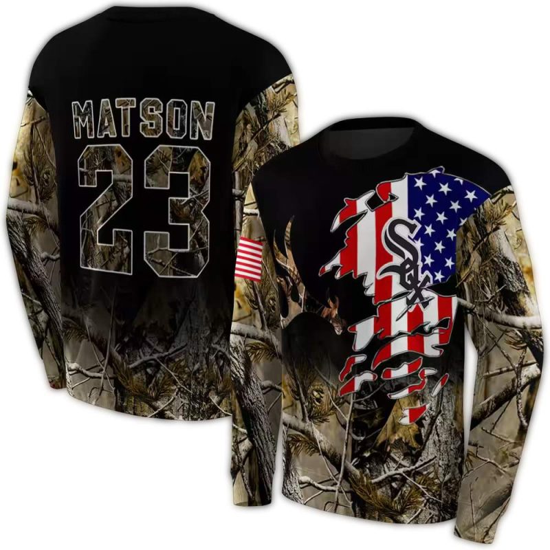 Personalized Chicago White Sox Tree Camo AOP Sweatshirt 1