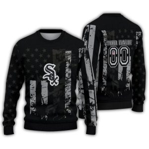 Personalized Chicago White Sox Vintage Usa Flag Ugly Sweater