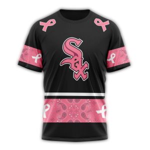 Personalized Chicago White Sox Pink Breast Cancer Awareness T-Shirt