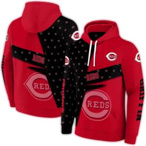 Custom Cincinnati Reds Abstract All-Over Print Hoodie For Fans