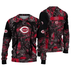 Personalized Cincinnati Reds Antlers Pattern Sweatshirt For Fans