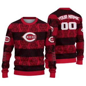 Personalized Cincinnati Reds Bulldog Ugly Sweater For Fans