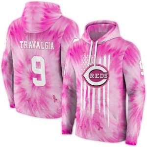 Custom Cincinnati Reds Pink Hoodie For Cancer Support - All Over Print