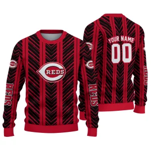Personalized Cincinnati Reds Chevron Rows Sweatshirt For Fans