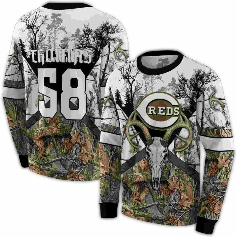 Personalized Cincinnati Reds Forest Silhouette AOP Hoodie 1