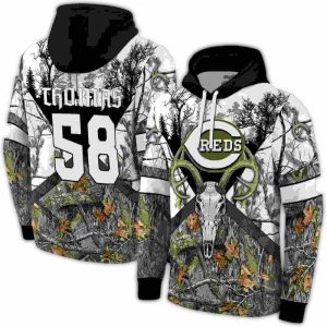 Custom Cincinnati Reds Forest Silhouette All-Over Print Sweatshirt