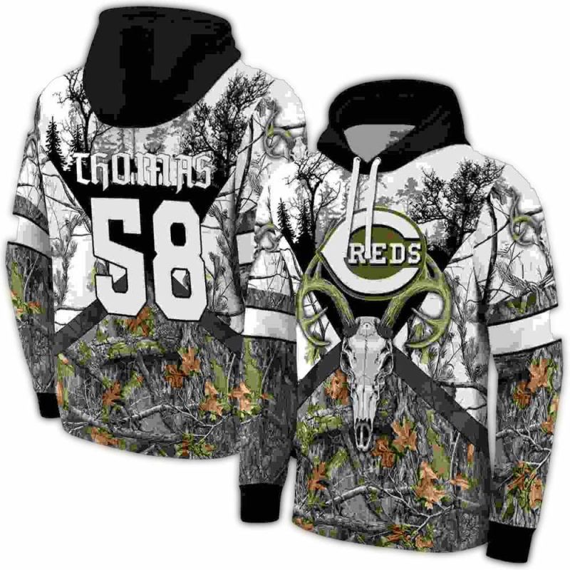 Personalized Cincinnati Reds Forest Silhouette AOP Sweatshirt 1