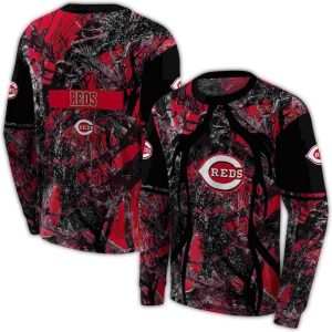Custom Cincinnati Reds Hunting Theme All-Over Print Sweatshirt