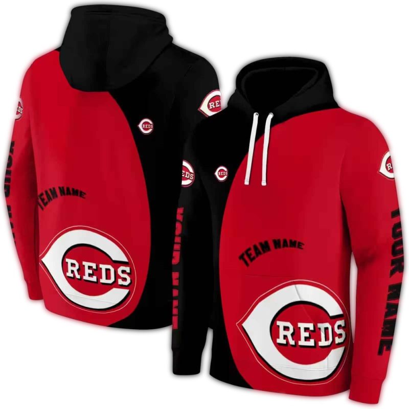 Personalized Cincinnati Reds Minimalist AOP Hoodie 1
