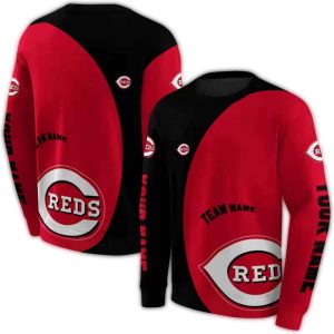 Custom Cincinnati Reds Minimalist All Over Print Sweatshirt For Fans