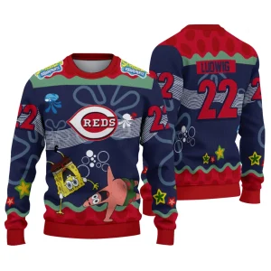 Custom Cincinnati Reds Cartoon Ugly Sweater For Fans