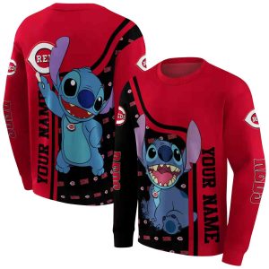 Custom Cincinnati Reds All-Over Print Sweatshirt For Fans