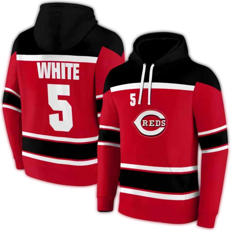 Personalized Cincinnati Reds Striped Pattern AOP Hoodie 1