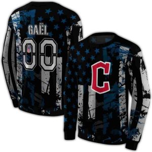 Custom Cleveland Guardians Distressed Flag All-Over Print Sweatshirt