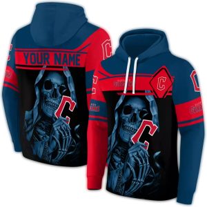 Custom Cleveland Guardians Grim Reaper All-Over Print Hoodie For Fans