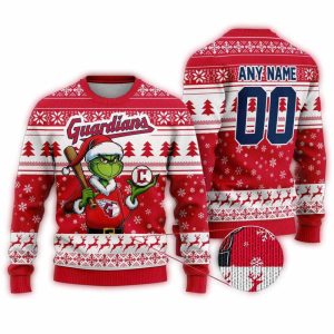 Personalized Cleveland Guardians Grinch Christmas Sweatshirt For Festive Cheer
