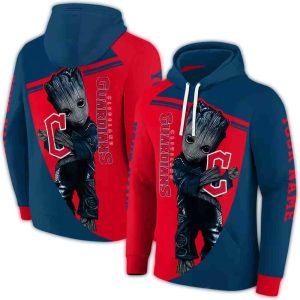 Custom Cleveland Guardians Groot All-Over Print Hoodie For Fans