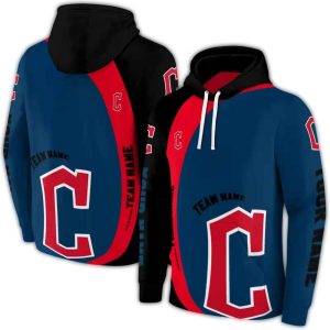 Custom Cleveland Guardians Minimalist All-Over Print Hoodie For Fans