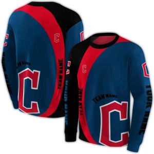 Custom Cleveland Guardians Minimalist All-Over Print Sweatshirt