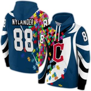 Custom Cleveland Guardians All-Over Print Hoodie With Puzzle Design
