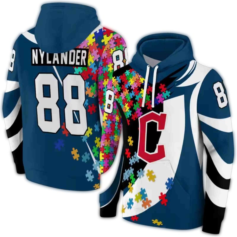 Personalized Cleveland Guardians Puzzle Pieces AOP Hoodie 1
