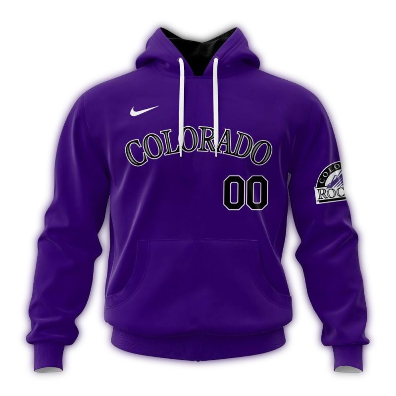 Personalized Colorado Rockies Alternate Kits Purple AOP Hoodie 1